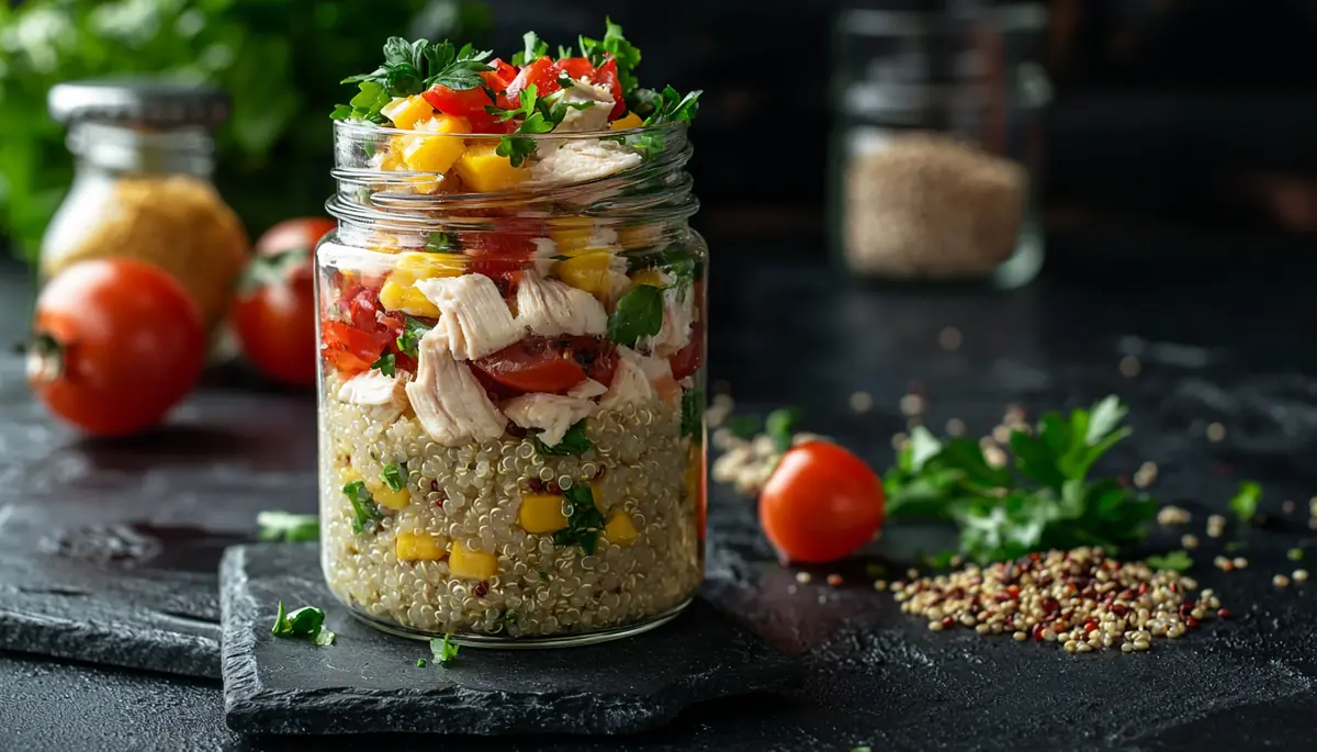 Salade de quinoa au poulet et avocat